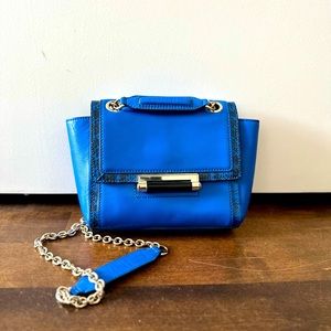 Diane Von Furstenbrg DVF 440 Mini Exotic Blue Leather/Snake Crossbody Bag